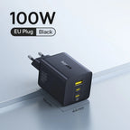 100W GaN USB-C Fast Wall Charger for Laptops and Smartphones