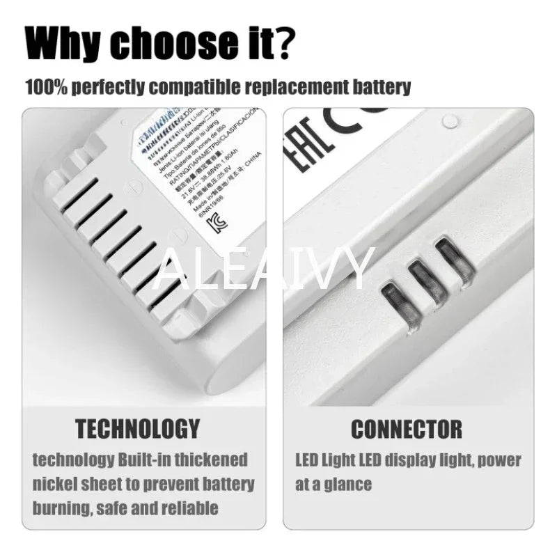 5000mAh Replacement Battery for Samsung Jet 70 and Jet 90 Vacuum - 2