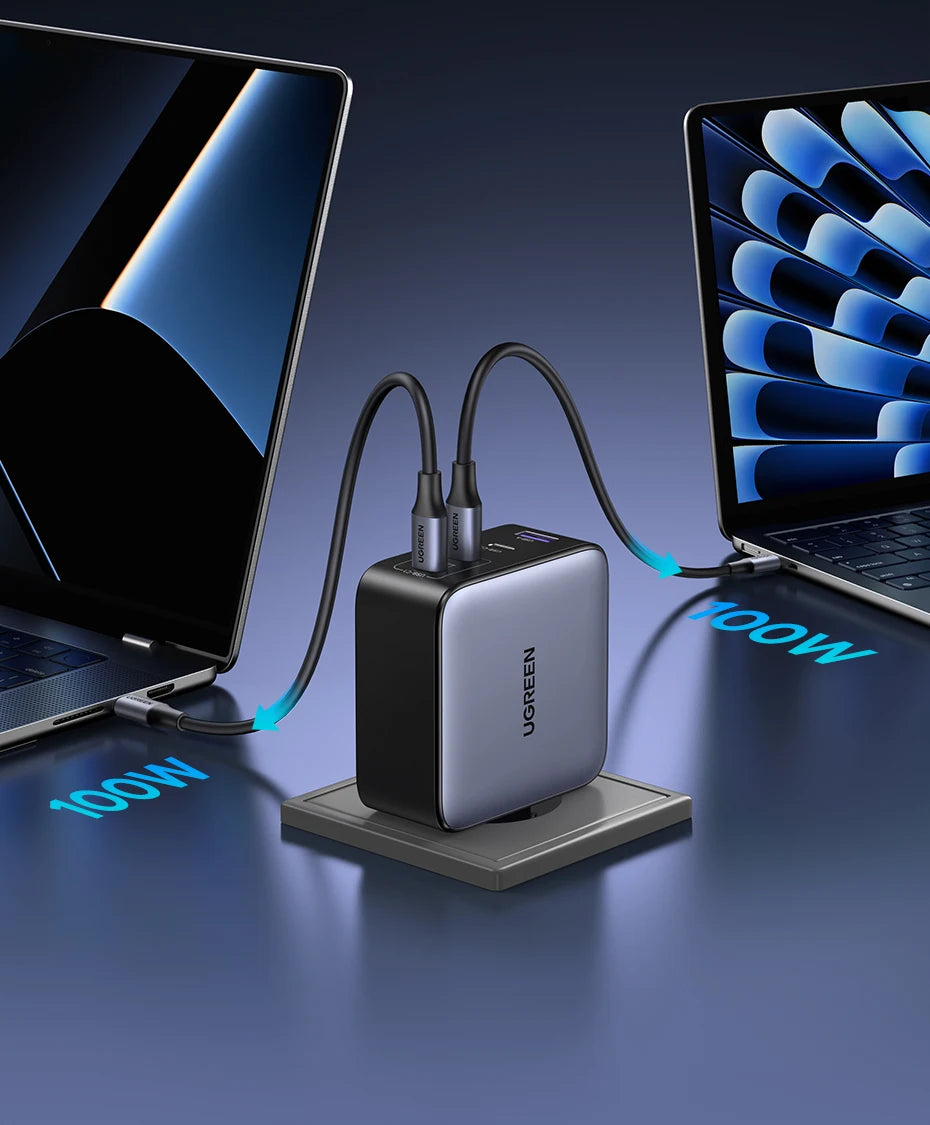 200W GaN Fast Wall Charger for Laptops and Smartphones