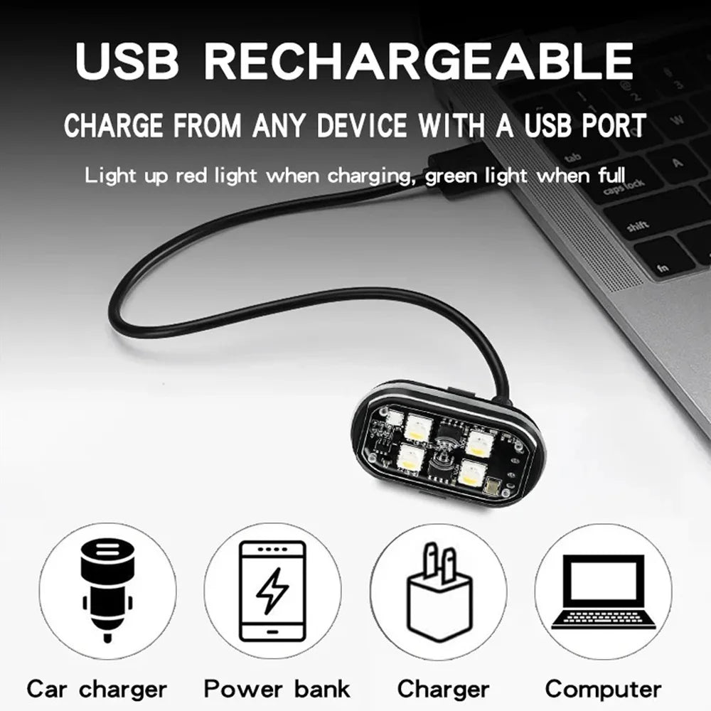Wireless RGB LED Strobe Warning Light for Vehicles