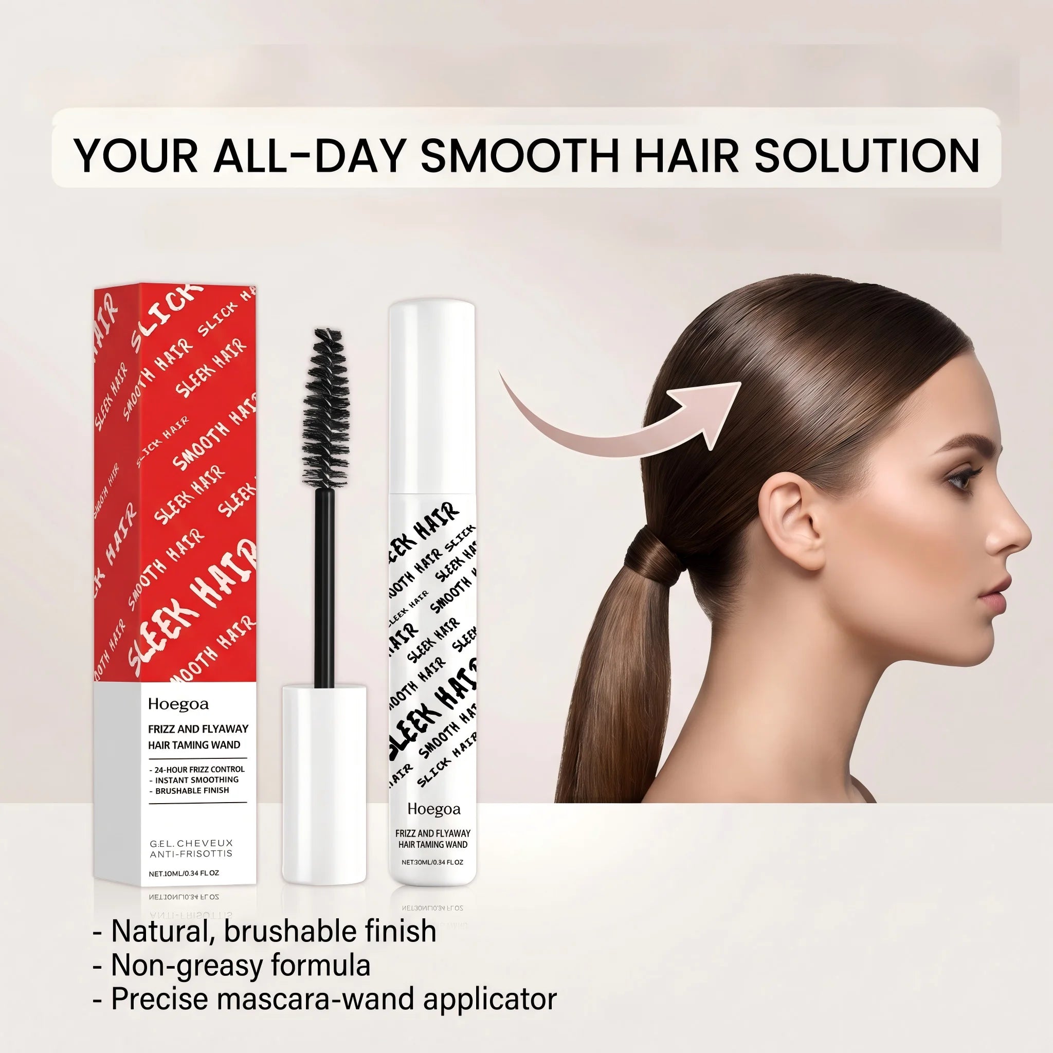 Anti-Frizz Hair Finishing Stick for Flyaways and Sleek Styling - 1