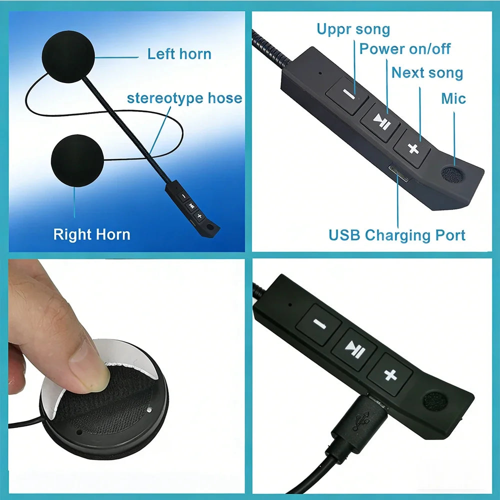BT11 Bluetooth 5.0 Wireless Motorcycle Helmet Headset Hands-Free Kit