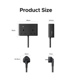 6-in-1 UK Plug Power Strip with 20W USB-C Fast Charging