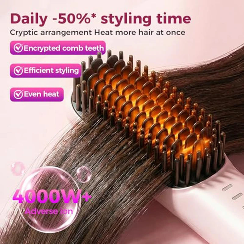 Fast Heating Cordless Hair Straightening Brush