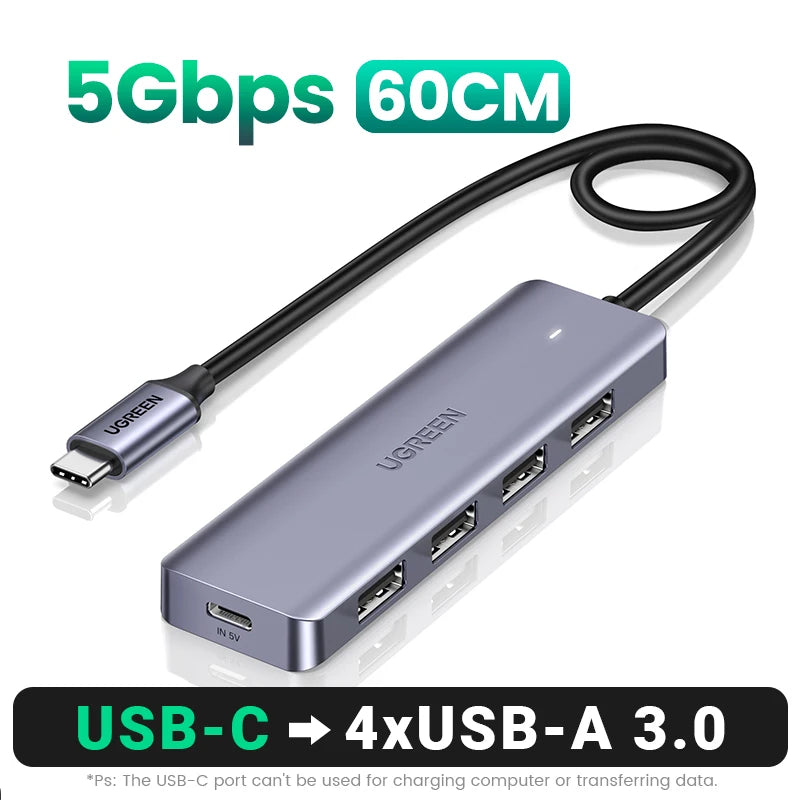 4-Port USB-C to USB 3.0 Data Hub Adapter