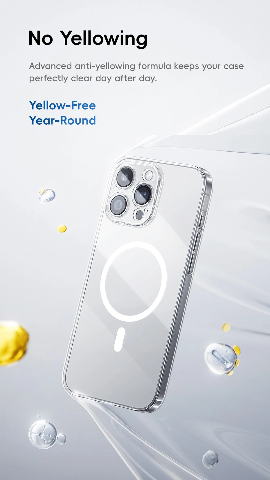 Magnetic Crystal Clear Slim Phone Case for iPhone