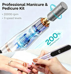 Professional Cordless Electric Nail File and UV Lamp Kit