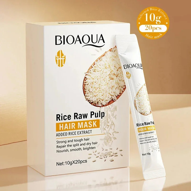 Professional Rice Repair Hair Mask for Dry and Damaged Hair