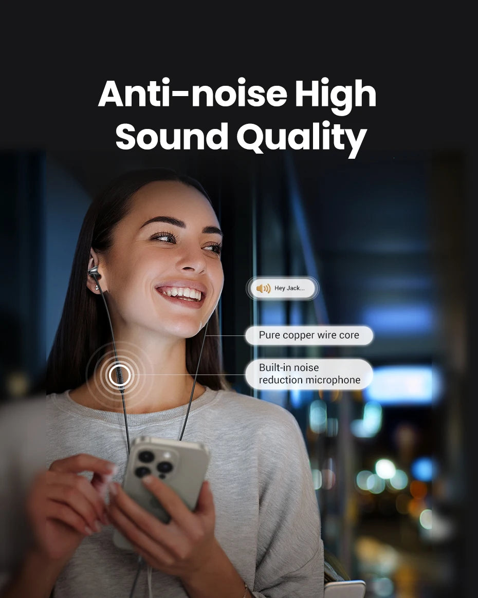 Wired In-Ear Headphones with Microphone and Volume Control