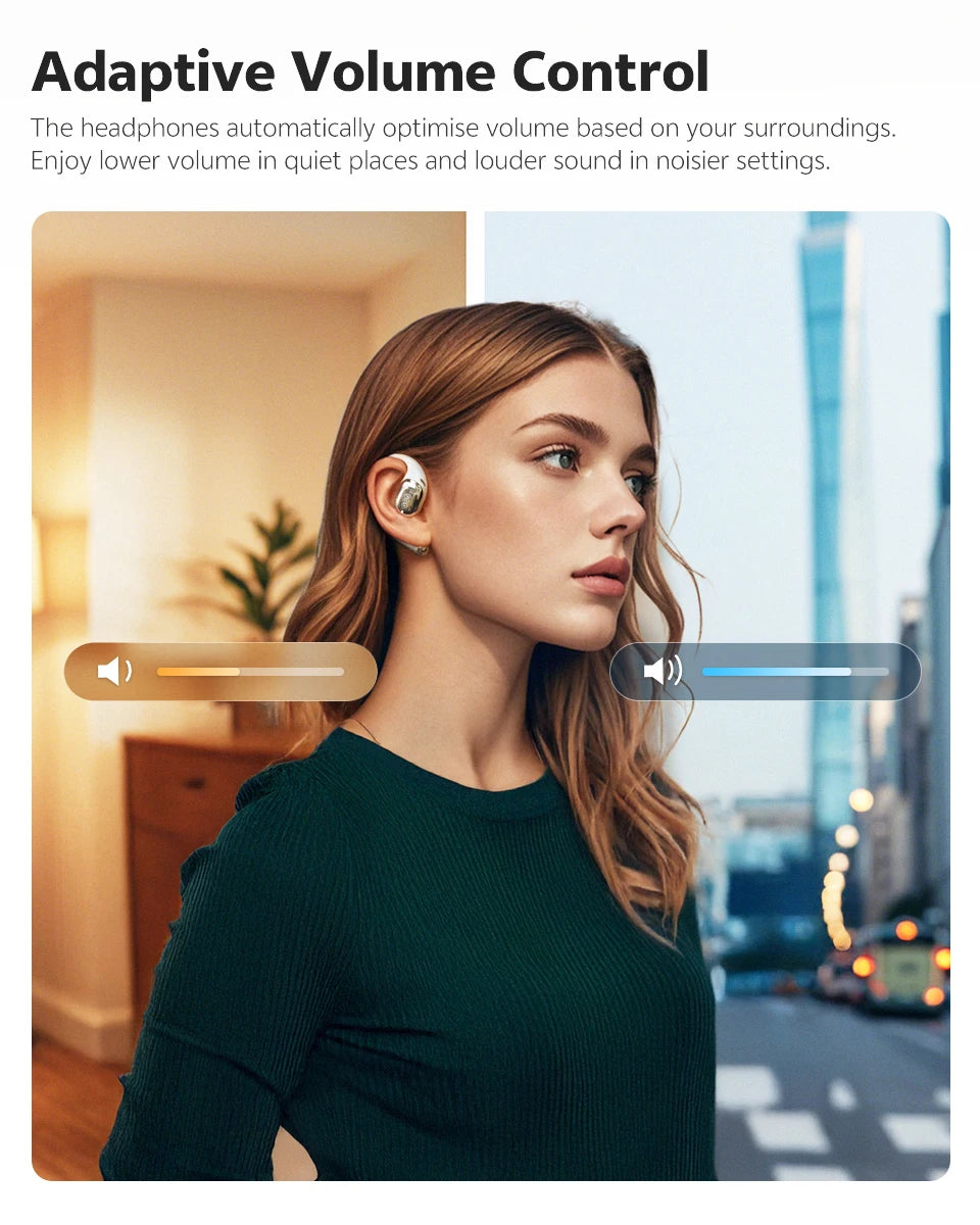 Open-Ear Wireless Sport Headphones with 52-Hour Battery Life