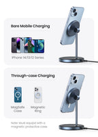 2-in-1 Magnetic Wireless Charging Stand for iPhone and Earbuds