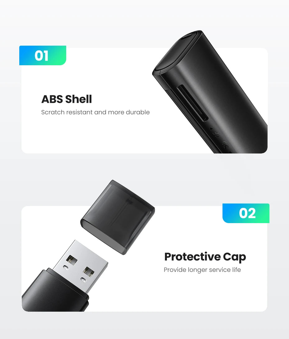 USB 3.0 SD and Micro SD Memory Card Reader Adapter