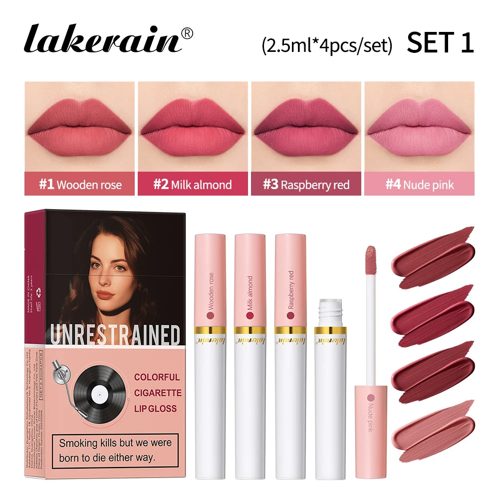 Matte Lipstick Set with Creative Cigarette Design - 25