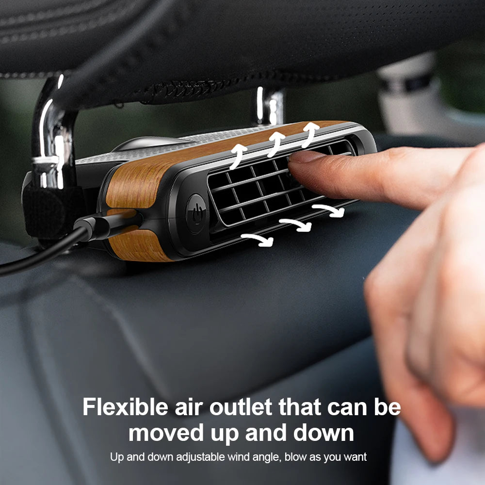 3 Speed USB Powered Car Seat Back Cooling Fan for Headrest