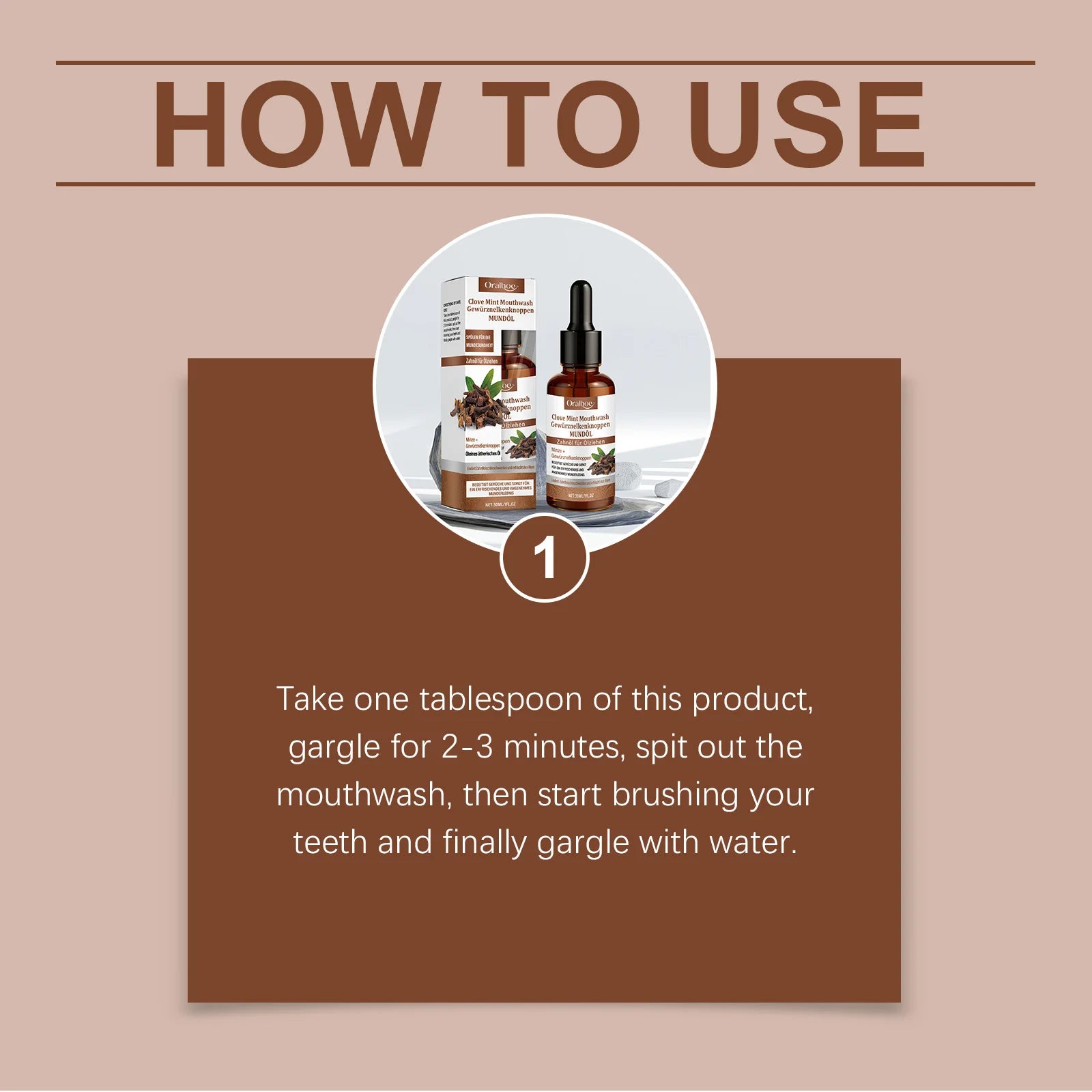 Clove Mint Oral Rinse for Fresh Breath and Teeth Whitening - 21