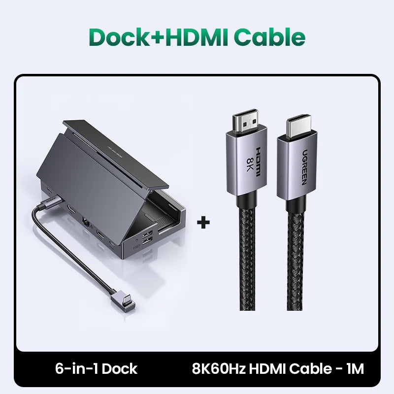 9-in-1 USB-C Gaming Docking Station with 4K HDMI and Stand