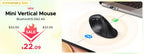 Ergonomic Vertical Wireless Mouse with Bluetooth and 2.4G