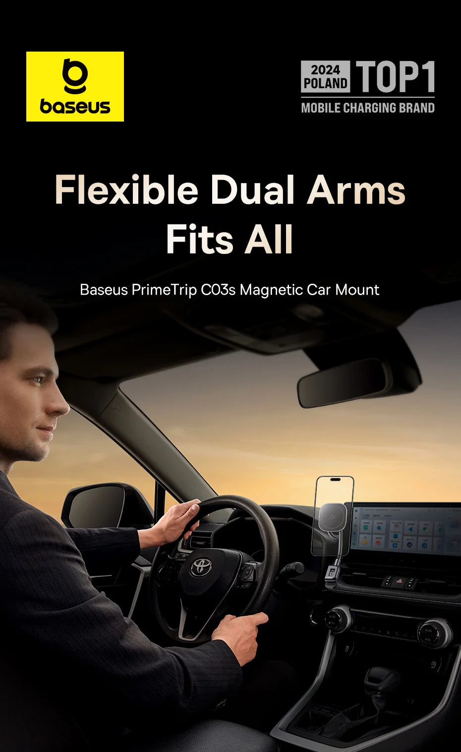 Magnetic Foldable Car Phone Holder for Dashboard - 7