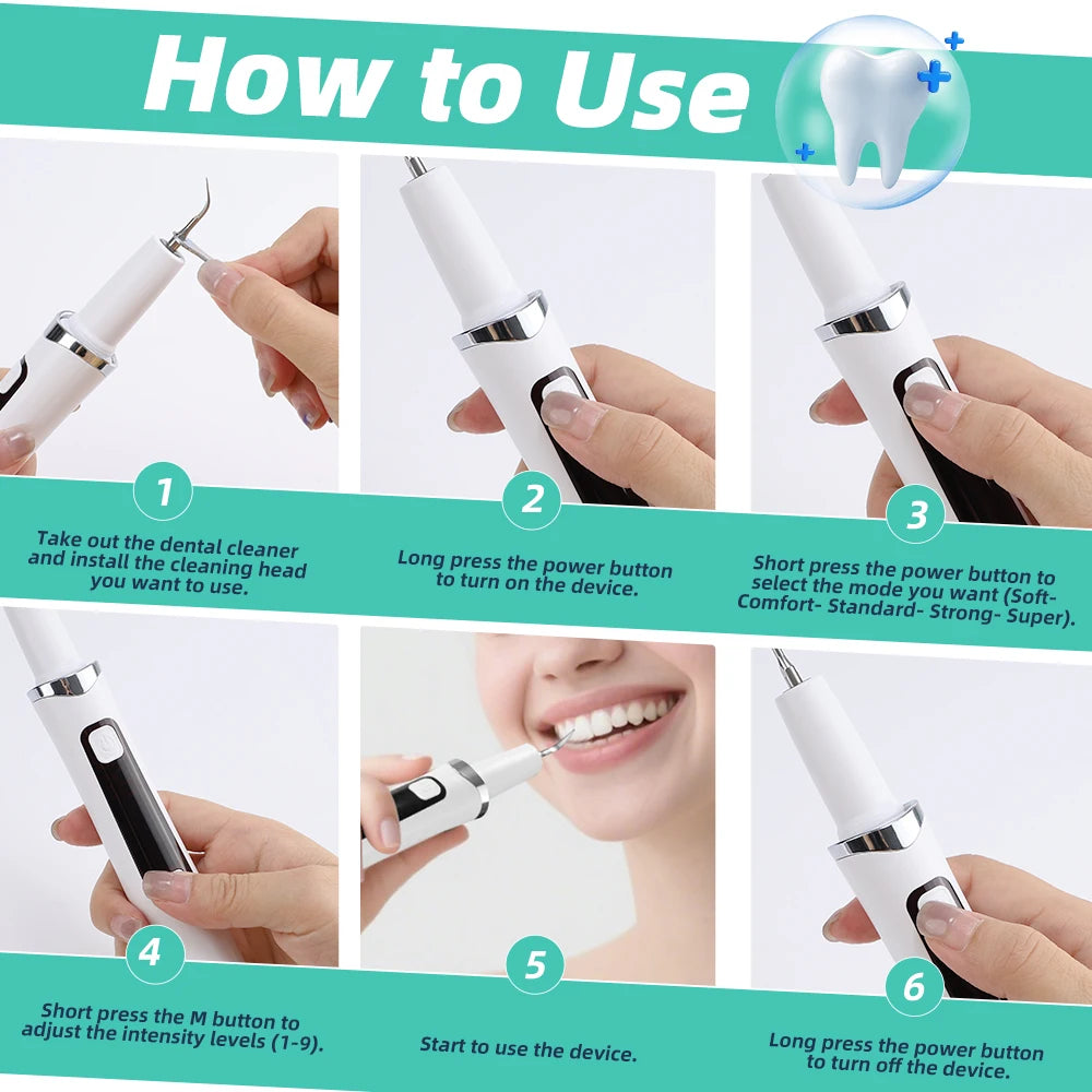 Ultrasonic Electric Dental Tartar and Plaque Remover - 16