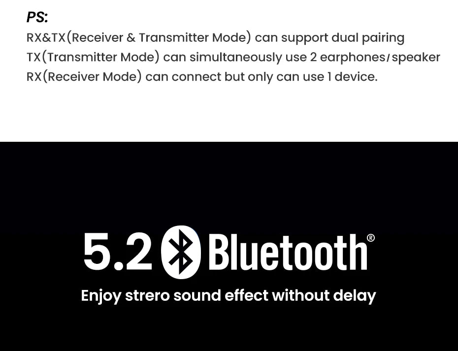 2-in-1 Bluetooth 5.2 Transmitter and Receiver for Audio Aux - 14