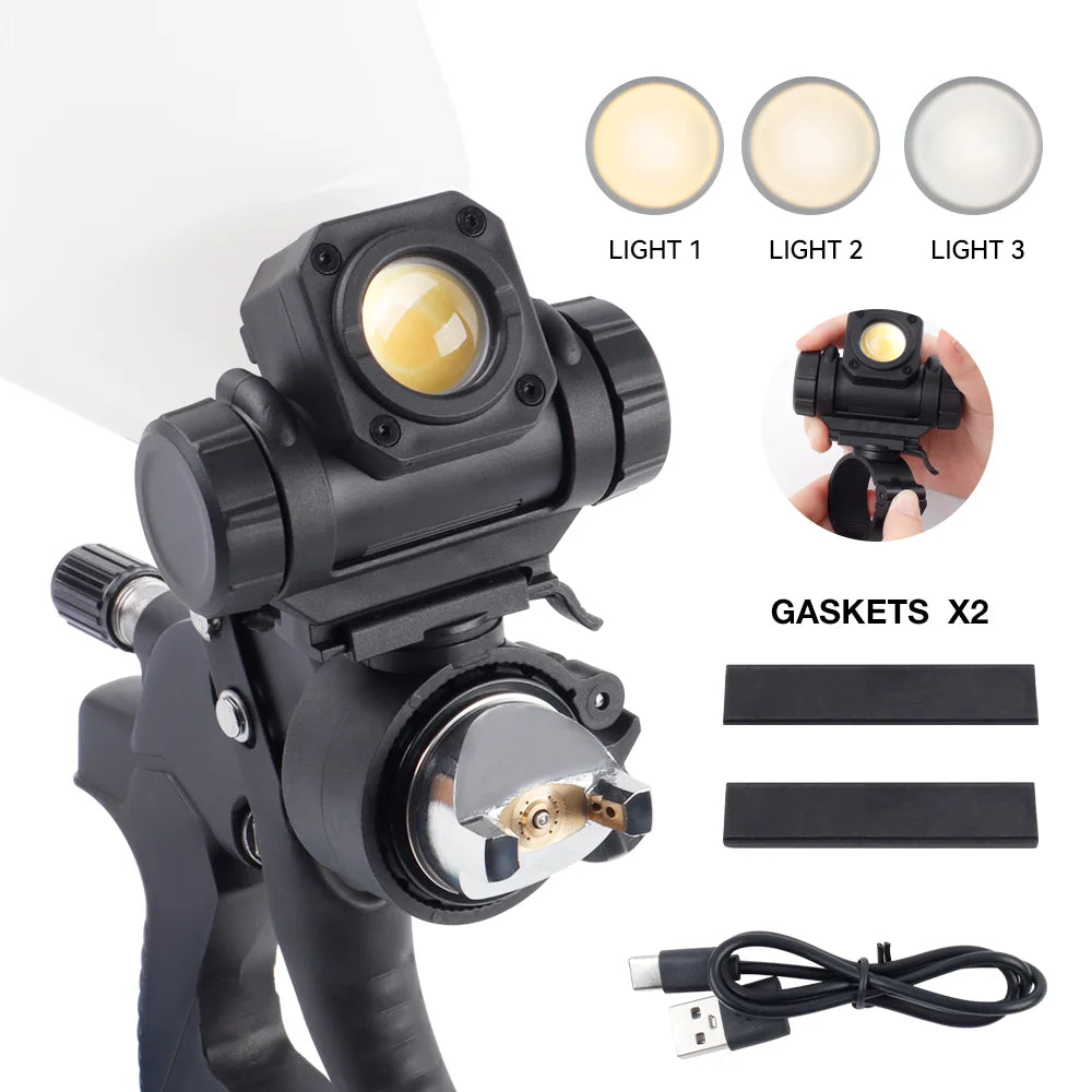 Adjustable LED Paint Spray Gun Light for Precision Automotive Detailing