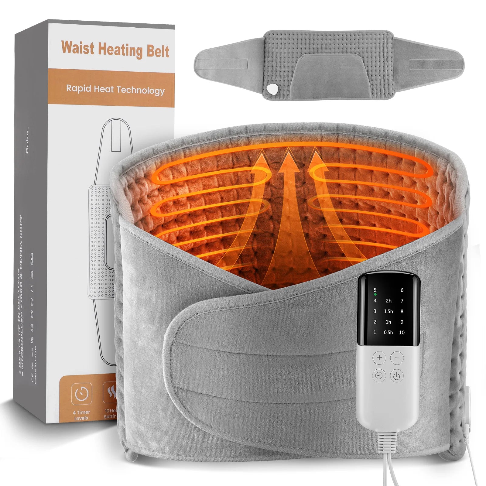 Heated Waist and Abdomen Wrap with Hand Pockets - 16