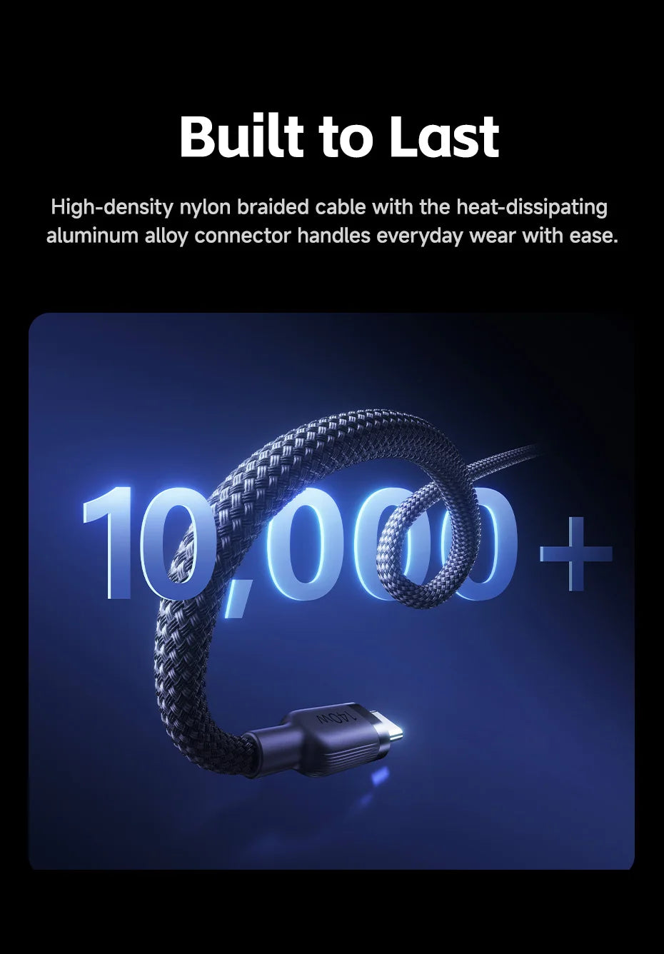 140W 2-in-1 USB-C Fast Charging Data Cable for Laptops and Tablets