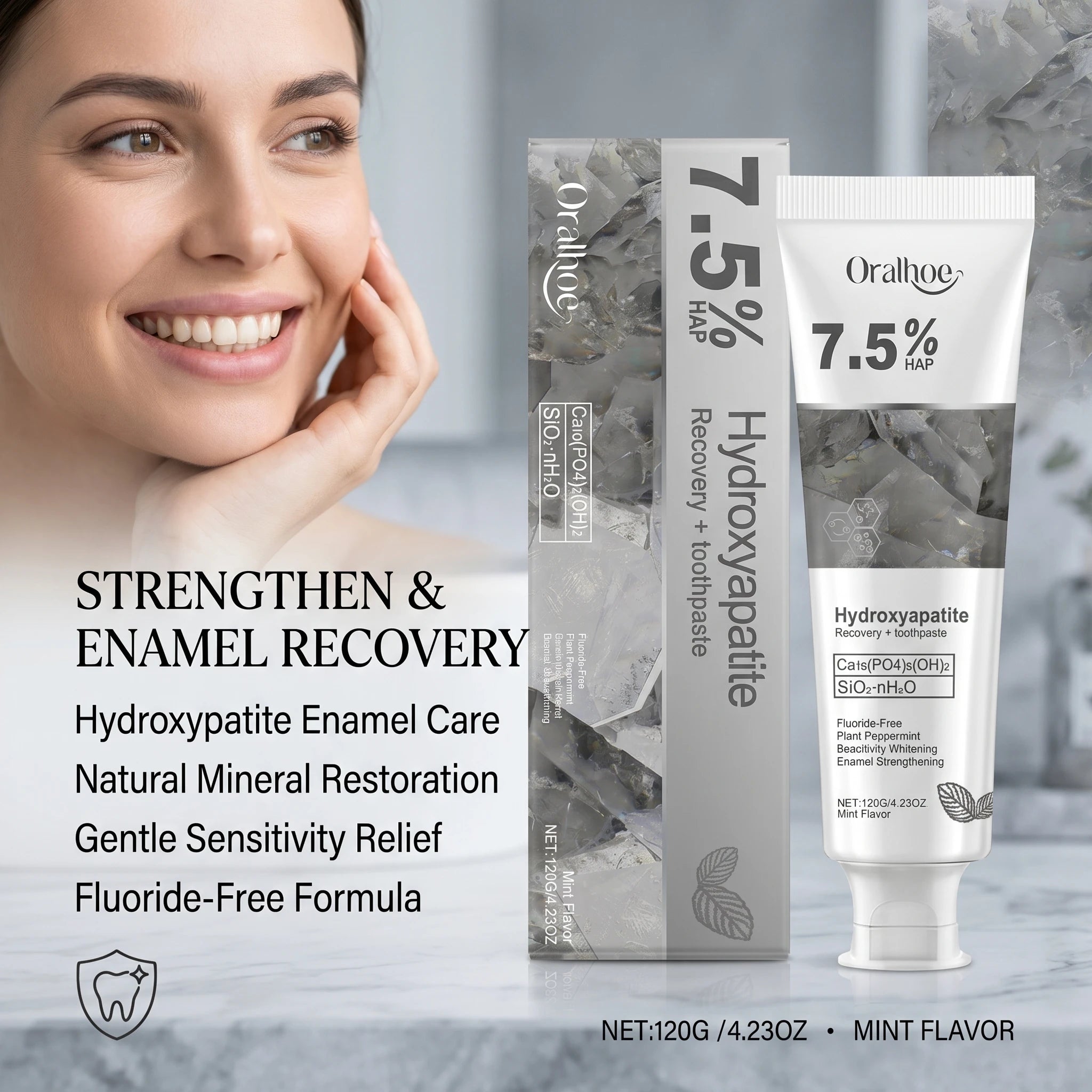 7.5% Hydroxyapatite Enamel Repair & Whitening Toothpaste - 2