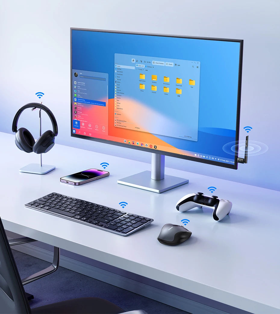 Bluetooth 5.4 USB Adapter for PC Wireless Connectivity