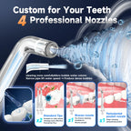 Portable Cordless Water Flosser for Teeth and Gum Care
