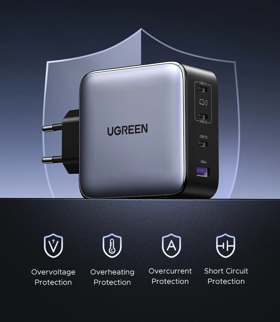 200W GaN Fast Wall Charger for Laptops and Smartphones - 21