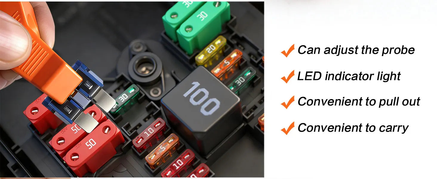 Adjustable Automotive Fuse Tester and Puller Tool - 10
