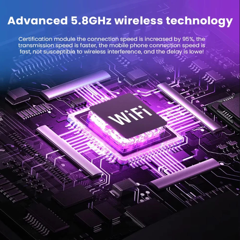 2 in 1 Wireless CarPlay and Android Auto Adapter 5.8Ghz Bluetooth 5.0