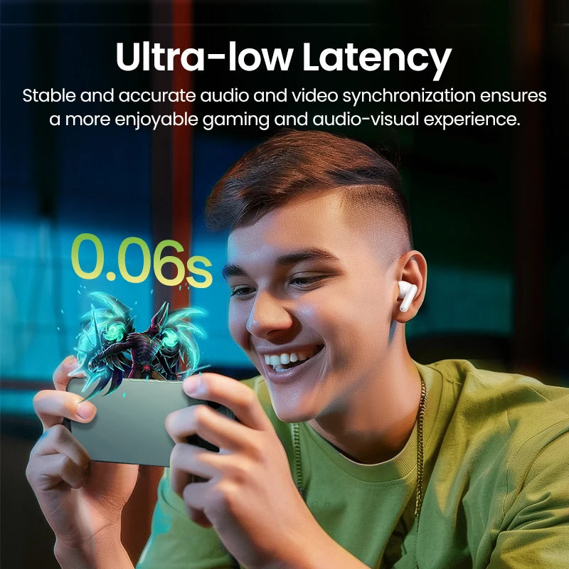 Bluetooth 5.4 Wireless Earbuds with ENC Noise Cancellation