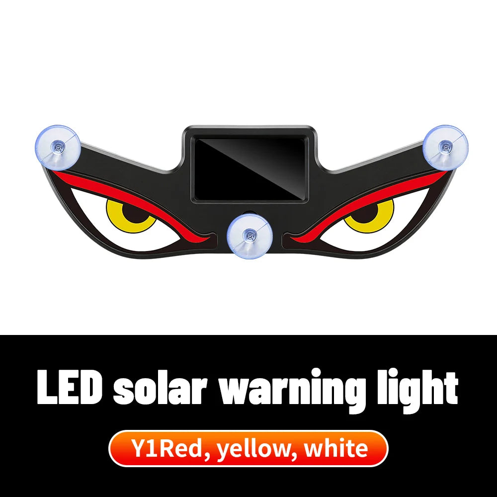 Solar Powered Demon Eye LED Car Warning Light