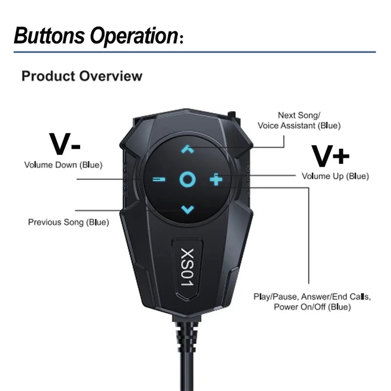 54W Motorcycle Dual Port USB Charger with Bluetooth Remote