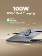 100W Retractable USB-C to USB-C Fast Charging Data Cable