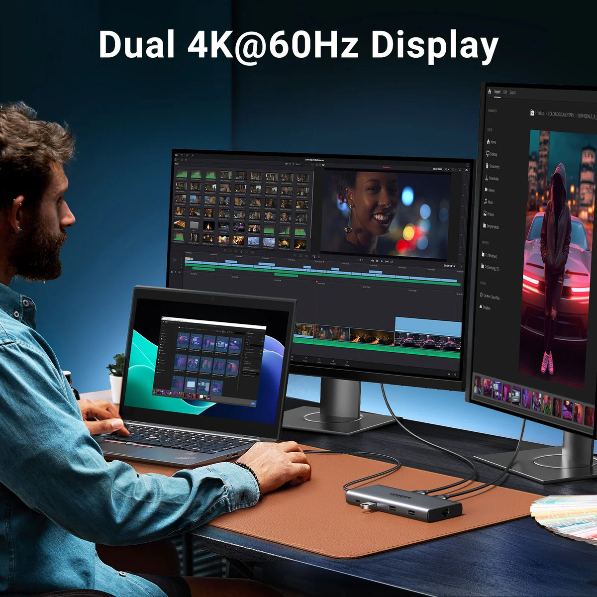 10-in-1 Dual HDMI USB-C Docking Station with 100W PD and 8K Support