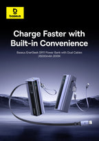 200W 25000mAh Fast Charging Power Bank with Retractable Cables