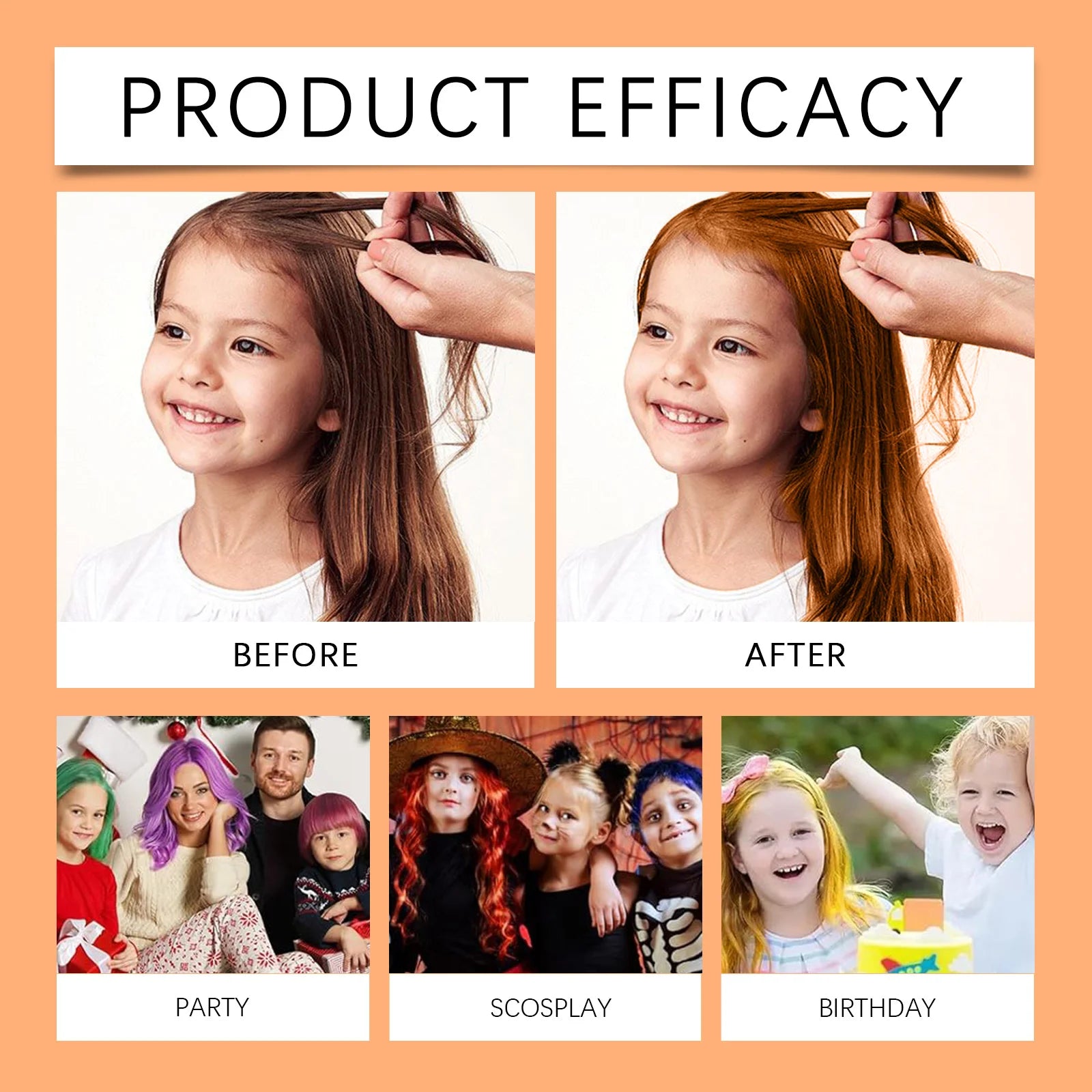 Temporary Hair Color Wax for Kids and Party Styling - 22