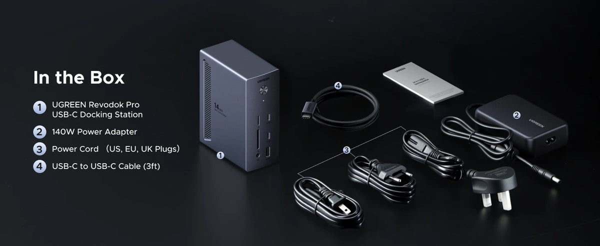 14-in-1 USB-C Docking Station with Dual 4K Display and M.2 SSD Slot
