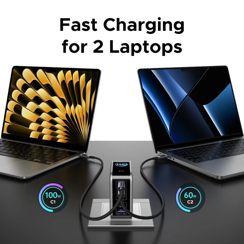 160W GaN Fast Charger with Digital Power Display - 5