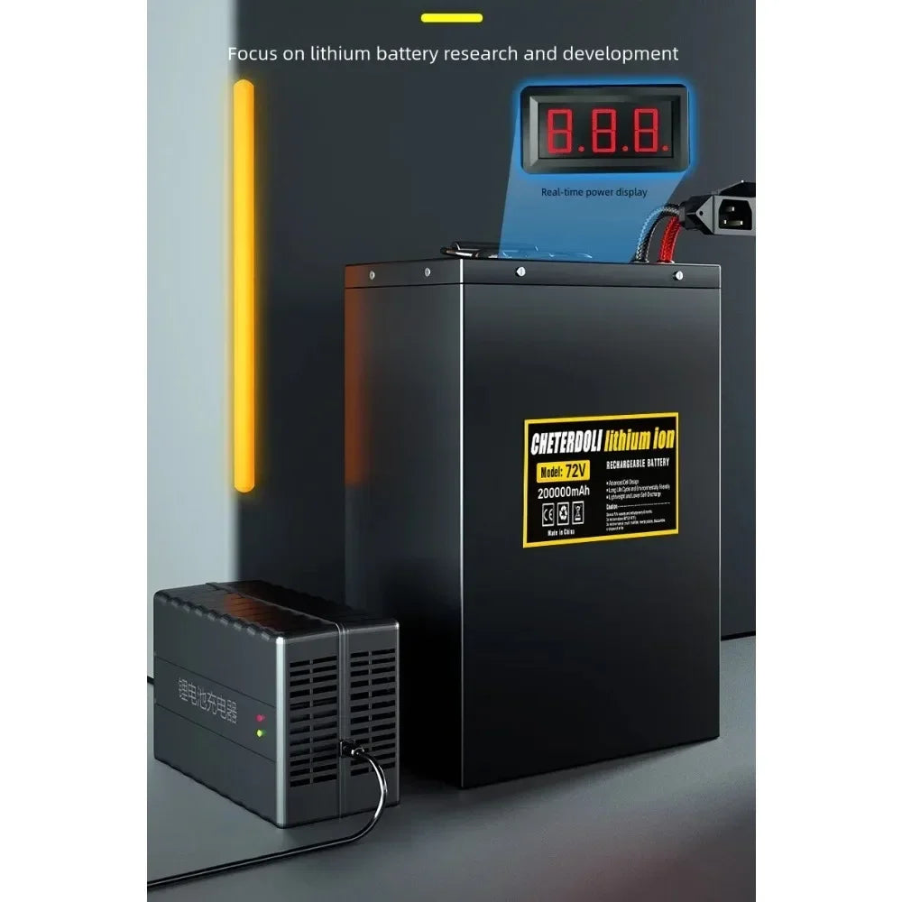 72V 50Ah Lithium-Ion Rechargeable Battery for E-Bikes and Scooters