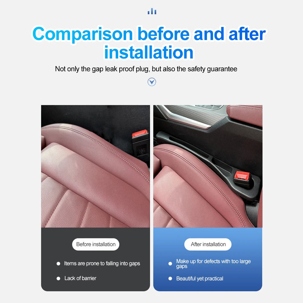 Universal Car Seat Gap Filler Leak Proof Storage Strip