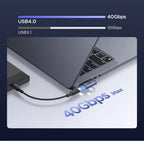 90-Degree USB-C Male to Female Adapter 240W 40Gbps