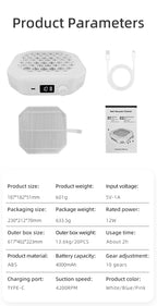 Rechargeable Cordless Nail Dust Collector