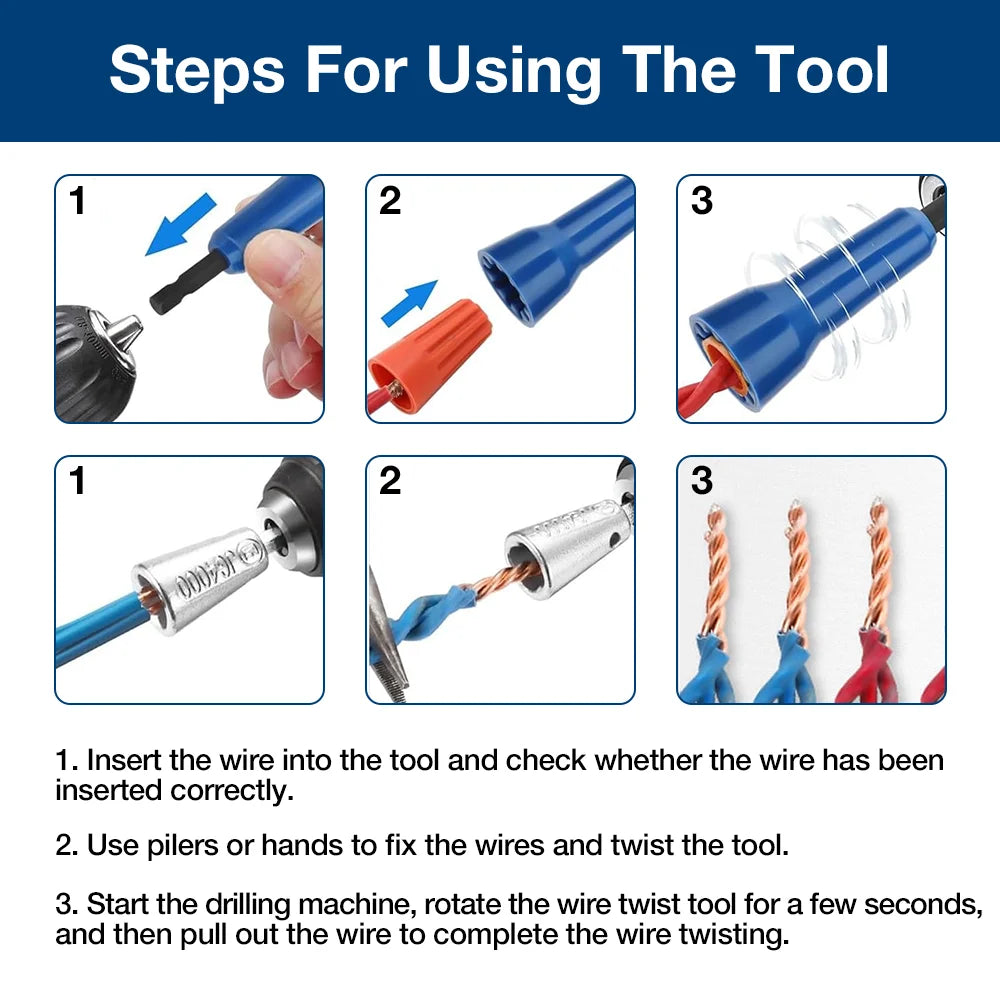 Electric Drill Wire Nut Twister Tool - 6