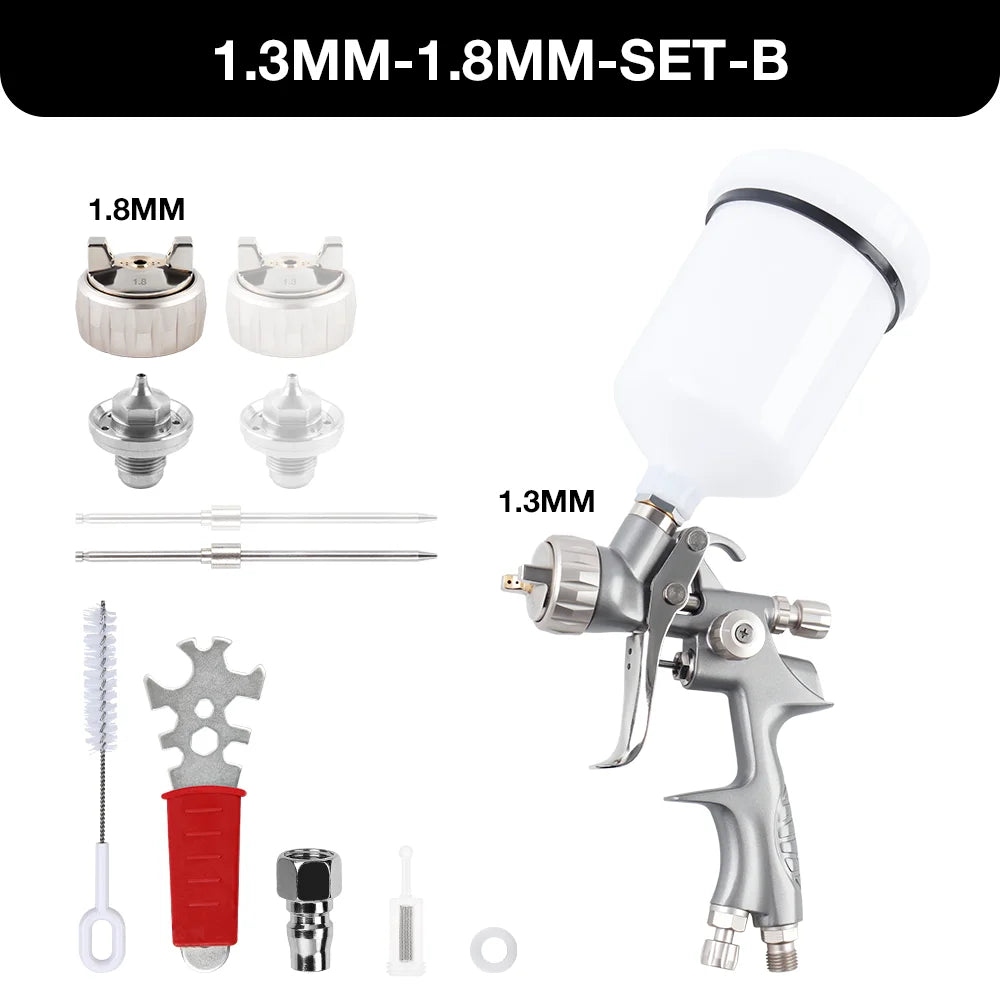 Professional RP Gravity Feed Air Paint Spray Gun 1.3mm/1.8mm