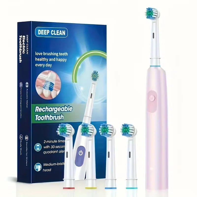 Rechargeable Rotating Electric Toothbrush for Adults