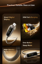 Digital Display 20W Fast Charging USB-C Cable for iPhone